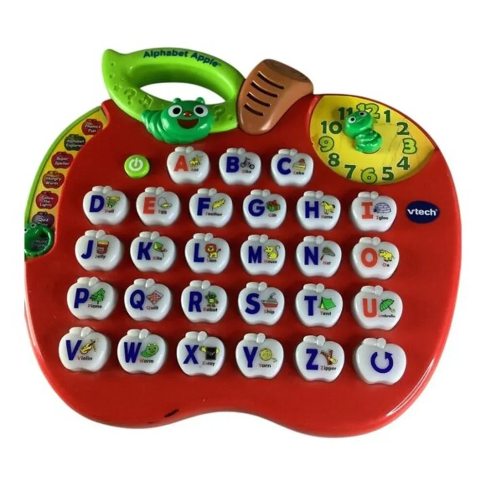 VTech Alphabet Apple Interactive‎ Learning Toy Untested Batteries Needed